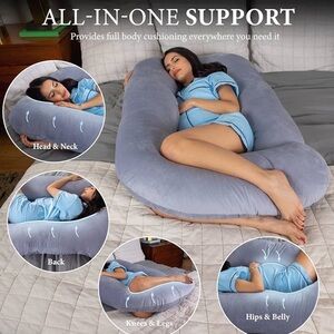Gray Full Body Support Pillow